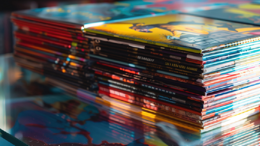 Stack of comic books